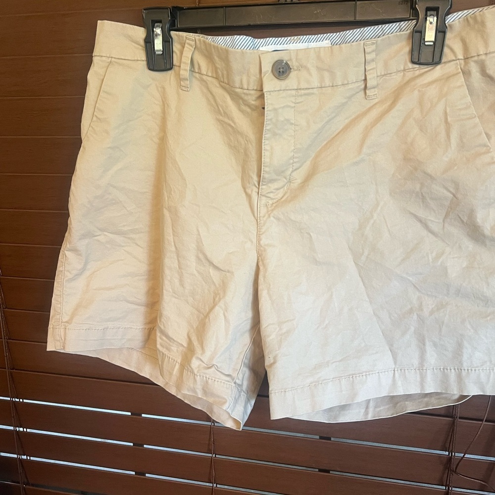 Old Navy Tan Bermuda Shorts Cotton Blend Classic